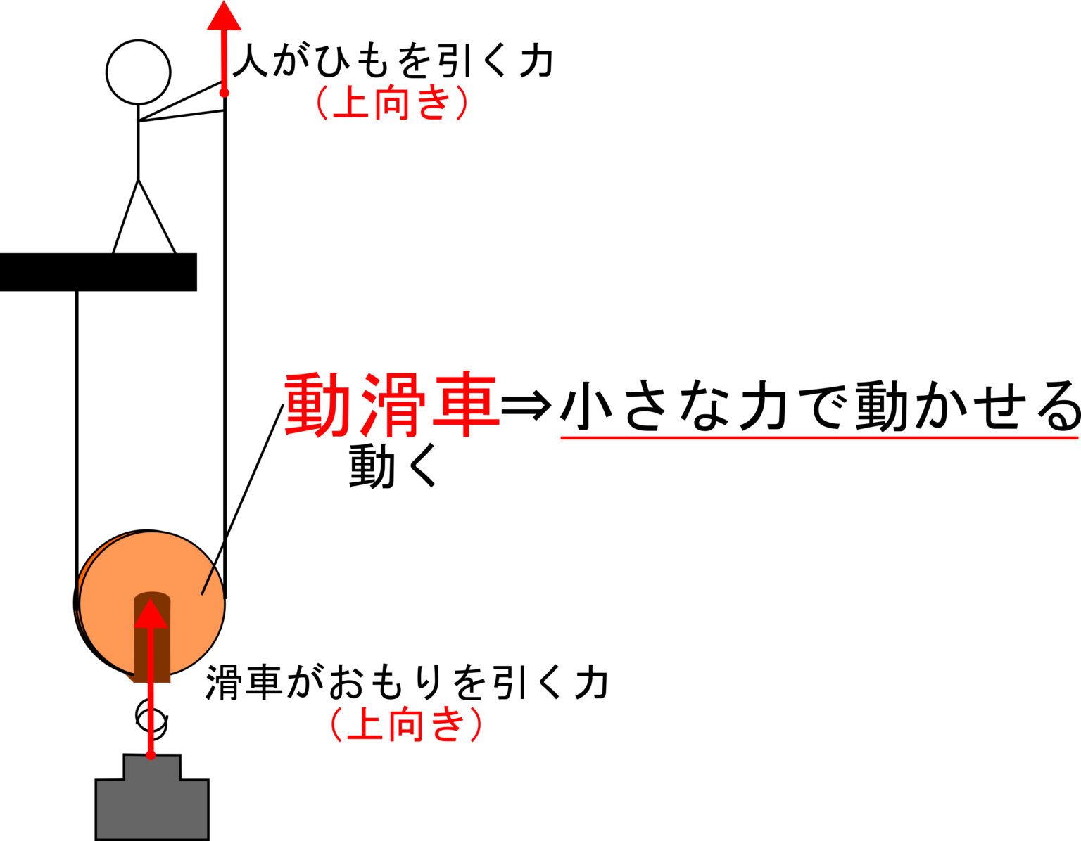 動滑車・定滑車を使って小さな力で物体を持ち上げよう！【仕事の原理】 | 理科の授業をふりかえる